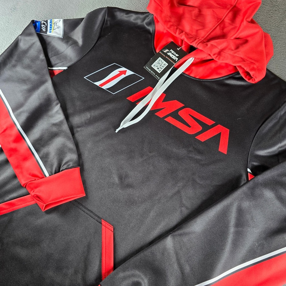 Team IMSA Official Merchandise Racing Hoodie Black Red Mens Small NWT
